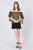 Bubble Sleeve W/bow Tie Off The Shoulder W/crochet Lace Cotton Woven Top