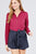 3/4 Roll Up Sleeve Front Two Pocket W/button Detail Stretch Shirt