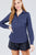 3/4 Roll Up Sleeve Front Two Pocket W/button Detail Stretch Shirt