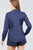 3/4 Roll Up Sleeve Front Two Pocket W/button Detail Stretch Shirt