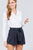 3/4 Roll Up Sleeve Front Two Pocket W/button Detail Stretch Shirt