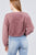 Long Dolman Sleeve Round Neck Toggle Elastic Hem Faux Fur Top