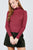 Long Sleeve Shirring Turtle Neck Rib Knit Top
