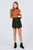 Long Sleeve Shirring Turtle Neck Rib Knit Top