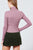 Long Sleeve Shirring Turtle Neck Rib Knit Top