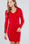 Long Sleeve V-neck Knit Mini Dress