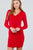 Long Sleeve V-neck Knit Mini Dress