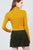 Long Sleeve W/button Detail Mock Neck Rib Knit Top