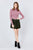 Long Sleeve W/button Detail Mock Neck Rib Knit Top