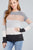 Long Sleeve Round Neck Color Block Sweater