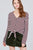 Long Sleeve V-neck W/buttoned Down Front Tie Stripe Cardigan
