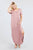 Short Dolman Sleeve Double V-neck W/side Pocket Rayon Spandex Side Slit Maxi Dress