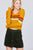 Long Sleeve V-neck Multi Stripe Crop Sweater