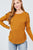 Long Sleeve Round Neck Shoulder Button Detail Brushed Hacci Top