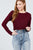 Long Sleeve Round Neck Shoulder Button Detail Brushed Hacci Top