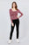 Long Sleeve Scoop Neck Front Button Detail Rib Knit Top