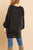 Long Sleeve Waffle Knit Open Shoulder Dress With Heathered Side Panels