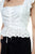 Embroidered Ruffle Cropped Top