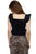 Embroidered Ruffle Cropped Top