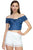 Front Ribbon Tie Off Shoulder Crop Top