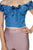 Front Ribbon Tie Off Shoulder Crop Top