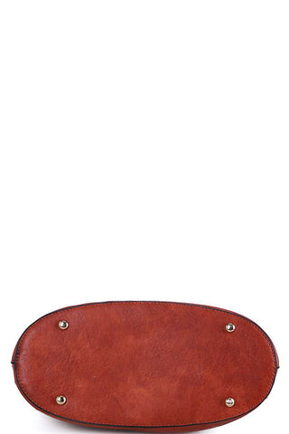 2in1 Stylish Tassel Fringe Satchel With Long Strap