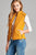 Quilted Padding Vest With Suede Piping Details