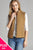 Quilted Padding Vest With Suede Piping Details