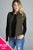 Quilted Padding Vest With Suede Piping Details