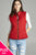 Quilted Padding Vest With Suede Piping Details