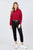 Long Raglan Sleeve Mock Neck Toggle Elastic Hem Wind Breaker Crop To