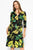 Belted Waist 3/4 Sleeve Dress