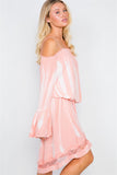 Bell Sleeves Tie Dye Boho Mini Dress