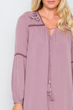 Ruby Violette Floral Embroidery Boho Dress