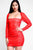 Mesh Ruched Bodycon Tube Dress