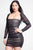 Mesh Ruched Bodycon Tube Dress