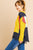 Color Blocked Long Sleeve V-neck Knit Pullover Sweater