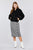 Long Sleeve Pouch Pocket W/collar Faux Fur Jacket