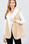 Open Front W/hoodie Faux Fur Reversible Vest