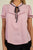 Pussycat Bow Ruffle Trim Top