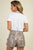 Pussycat Bow Ruffle Trim Top