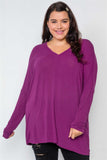 Plus Size Basic Over Sized Long Sleeve Top