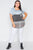 Plus Size Charcoal Blue Casual Combo Knit Top