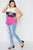 Plus Size Color Block Floral Print Sleeveless Top