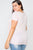 Plus Size Solid Front-twist Short Sleeve Top