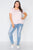 Plus Size Solid Front-twist Short Sleeve Top