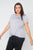 Plus Size Solid Front-twist Short Sleeve Top