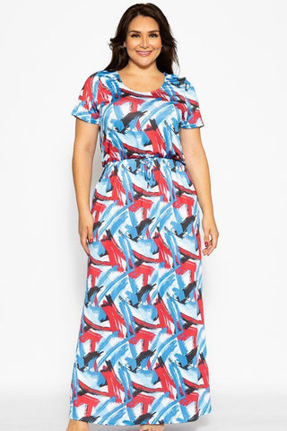 Camouflage Print, Ankle Length Maxi Dress