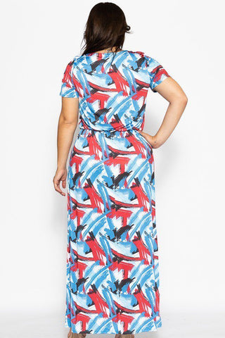 Camouflage Print, Ankle Length Maxi Dress