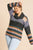 Multicolor Striped Fuzzy Knit Long Sleeve Pullover